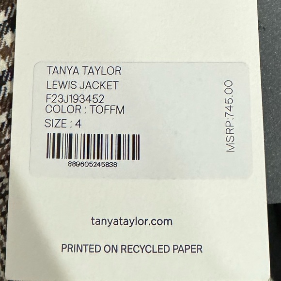 Tanya Taylor Lewis jacket-toffee multi - Picture 5 of 5